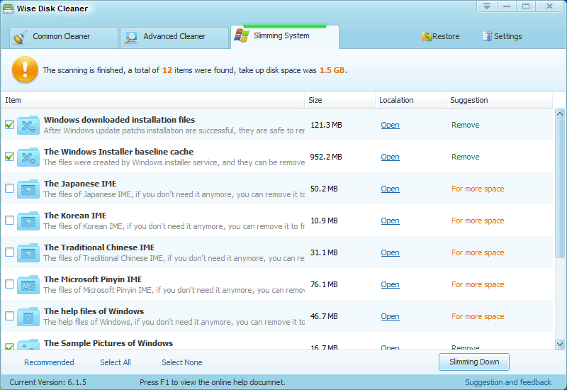 Wise Disk Cleaner Screenshot Wise Disk Cleaner Screenshot