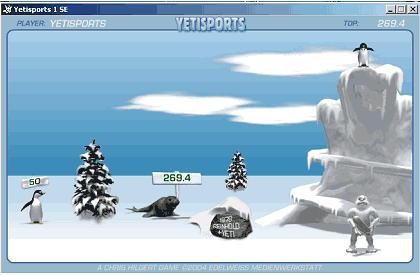 Yetisports Part 1 - Pingu Throw Second Edition Screenshot Yetisports Part 1 - Pingu Throw Second Edition Screenshot
